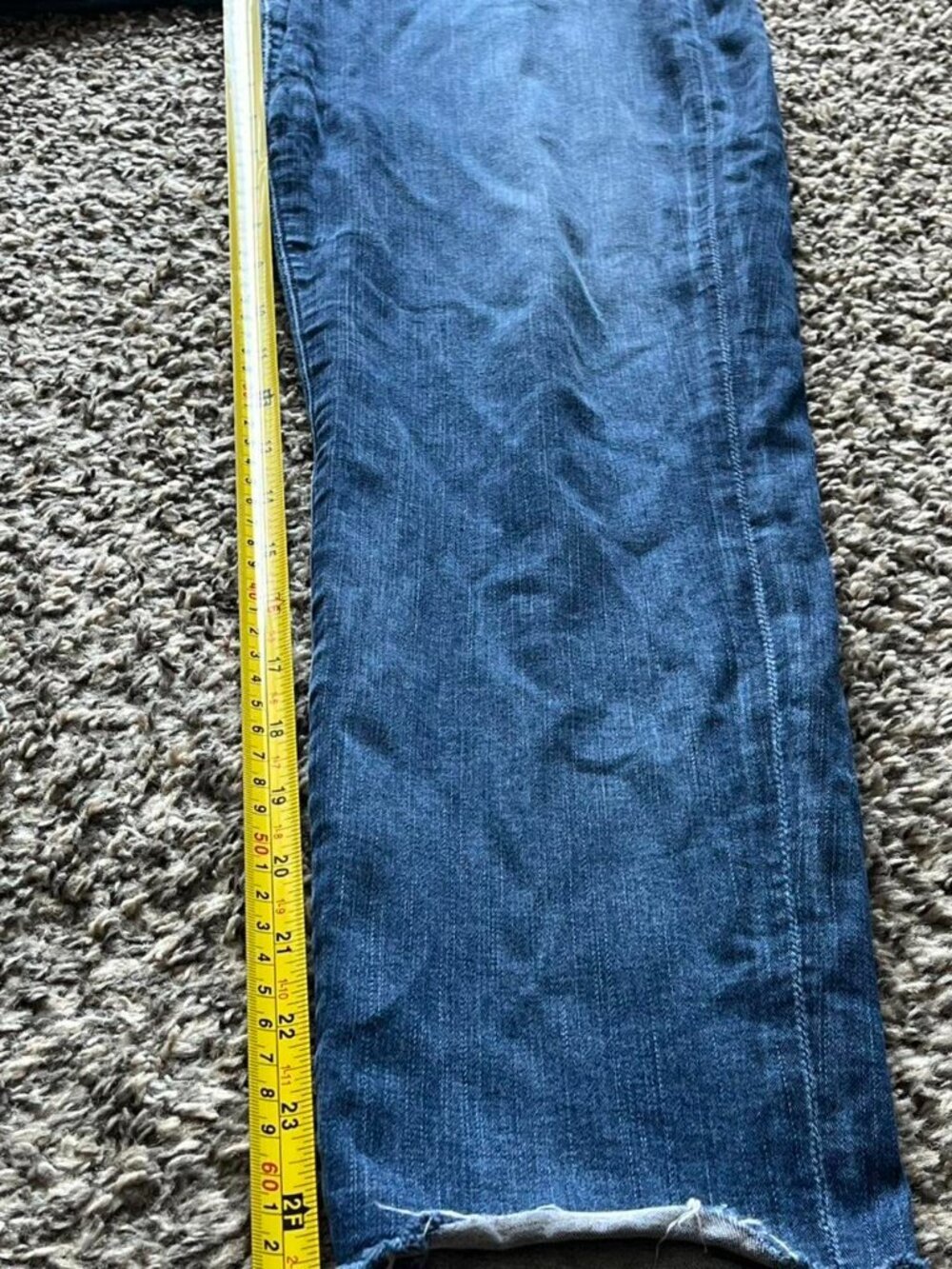 Agolde Blue Denim Straight Leg High Waisted Jeans Size 30 Distressed Feminine - Picture 5 of 7